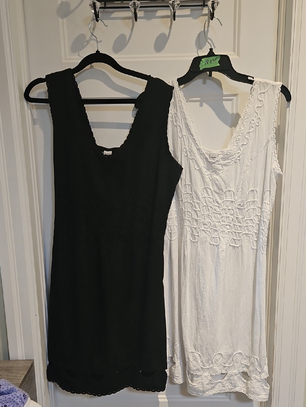 2 Women’s Sleeveless Midi Dress - One Black and One White